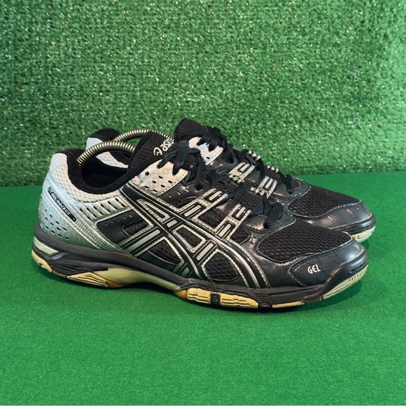 ASICS Gel-Rocket B053N Black Silver Women’s Size 9.5 - Picture 1 of 6